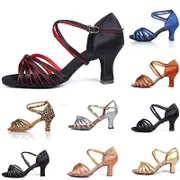 Ballroom Latin Dance Shoes Heeled for Women/Ladies/Girls/Tango&Salsa/Waltz HWC WZJ801 Gold 7cm 38