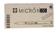 Sakura Pigma Micron pen 05 Black felt tip artist drawing pens - 12 pens set