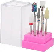 Labymos 7pcs Nail Drill Bits Set for Cuticle Cleaning Gel Removal Electric Nail Drill Machine Replacement Drill Bits Heads Pedi & Mani Aessories