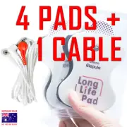 Omron ELECTRODE TENS PADS CABLE + 4 Omron LONG LIFE ELECTRODE PADS ⭐⭐⭐⭐⭐