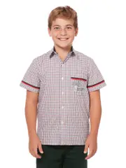 Short Sleeve Red Check Shirt- Years 1-6