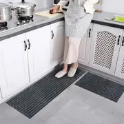Solid Color Stripe Kitchen Mat Simplicity Anti-Slip Entrance Doormat Bathroom Long Strip Mats Table Floor Rug