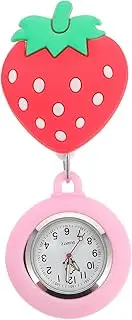 [OATIPHO] 1pc Nurse Table Pocket Watch Jewelry Hand Fob Watch Keychain Pin Gold Watch Clip Finger Retractable Reel Lapel Smart Watch Strap Fobs Cute Watch Men Zinc Alloy Red