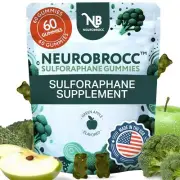 NeuroBrocc Sulforaphane Supplement Gummies – Vegan Broccoli Sprout Extract wi...