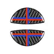 2 Pcs Red Blue R / F Universal Car Door Handle Carbon Fiber Decorative Sticker For Bmw Mini R55 / R56 / R60 / R61 / F55 / F54 / F60