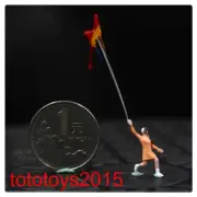 1/43 1/64 1/87 Little Kite Flying Girl Scene Miniatures Figures Doll For Cars