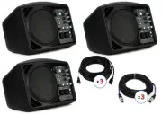 Mackie SRM150 150W 5.25 inch Compact Powered PA System Triple Bundle