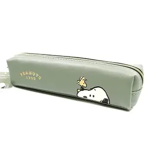 【Kamio】SNOOPY 史努比 皮質輕巧拉鍊筆袋 S 臉部特寫