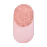 Facial Cleansing Brush, Sonic Waterproof Cleansing Brush(8 Adjustable Speeds) Effectively Cleans and Exfoliates, Soft Silicone Heated Massage Helps Open pores&Import Essence, Relieve Fatigu (Pink)
