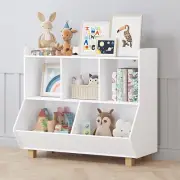 UTEX Toy Storage Organizer, Kids Bookshelf and Toy Storage with Legs, 5 Cube Sto