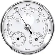 Barometer,Barometer Thermometer Hygrometer,3 in 1 Barometers for The Home Wall,Multifunctional Analog Weather Station,Barometers for The Home Old Fashioned,for Terrace,Office,Living Room