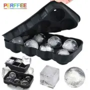 Ice Cube Mold Square Silicone Tray 4 6 8 Grid with Lid for Whiskey DIY 1pc