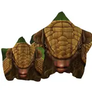 Animal Art Portrait Armadillo Towel with Hood
