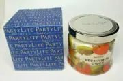 PartyLite 3-Wick Jar Candle with Lid New In Box Persimmon Cider P6H/G73938