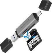 USB 3.0 and USB Type-C OTG Card Reader Supports SD, SDHC, SDXC, MMC/MicroSD