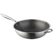 Stainless Steel Wok Household Chinese Wok Gas Stove Wok Double Handle Frying Pan