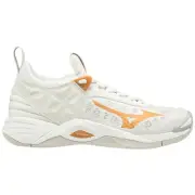 RRP $200! Mizuno Womens Wave Momentum NB Netball Shoes (Nimbus Cloud/Gold)