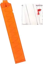 WORKER 18-Round Slanted Talon Magazine and Adapter for Nerf N-Strike Elite Nerf Modulus Series and Nexus Pro (Transparent Orange)