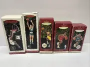 5 HALLMARK KEEPSAKE ORNAMENTS LARRY BIRD SHAQUILLE O’NEAL MAGIC PIPPEN HILL NBA