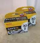 KODAK 30 XL INK CARTRIGES FOR INKJET PRINTER 2 BLACK GENUINE KODAK NEW SEALED