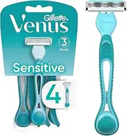 Gillette Venus Simply 3 Sensitive Women's Disposable Razors, 4 Count (pack Of 4)