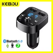 Car FM Transmitter Bluetooth 5.0 Aux Handsfree Wireless Car Kit Dual USB