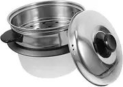 UTHCLO 1 Set Rice Cooker Liner Non Rice Cooker Pot Replacement Inner Pot Strainer Cooking Wok Multifunctional Kettle Oven Hob Kitchen Cookware Inner Pans Elite Saucepan Lid Aluminum Alloy