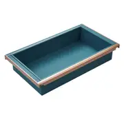 HIGOLD B Series Pull Out Wardrobe Basket - Shallow - Fits 900mm Cabinet - Teal Finish