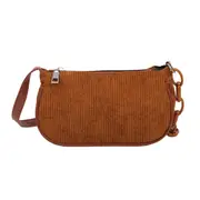 2 Pcs Simply Crossbody Bag Corduroy Solid Color Simple Messenger Bag Chain Money Purses Travel Small Handbags for Women