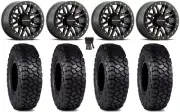 Raceline Ryno Bdlk 15" Wheels Bk 30" Intersect Tires RZR XP 1000 / PRO XP