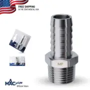 MAACFLOW Stainless Steel Barb Hose Fitting 5/8" ID Barb x 1/2" Male NPT Adaptor