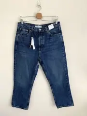 New Topshop Editor Rigid Straight Leg Denim Jeans W 32 L 30