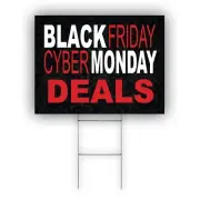 Black Friday Cyber Monday Deals Shop Now Special Offer Vinyl Coroplast Yard Sign