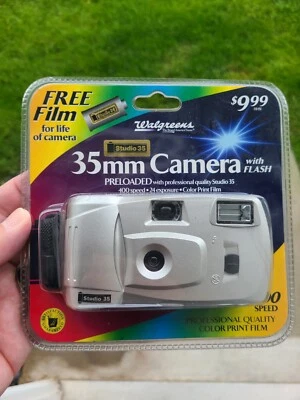 35mm Camera - Flash Studio 35 Blue- Preloaded 400 Speed - Film - Walgreens Brand