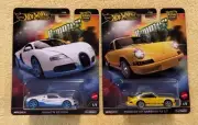 2025 Hot Wheels Premium Car Culture Hammer Drop Bugatti Veyron & PORSCHE 911 RS