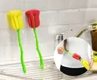 Set of 2 Tulip Flower Bottle Cleaning Brush For Glassware Vases Bottle Cleaner