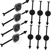 WOONEKY 10pcs Suction Cup Turntable Pointer Arrow for Games Spinning Suction Cup Game Spinning Turntable Indicators Plastic Arrow Plaything Replacement Plastic Black