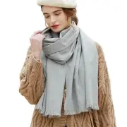 RIIQIICHY Scarfs for Women Pashmina Shawl Wraps for Evening Dresses Light Grey