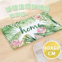 在飛比找momo購物網優惠-【半島良品】40x60cm/芭蕉花/綠植系列法蘭絨防滑地墊(