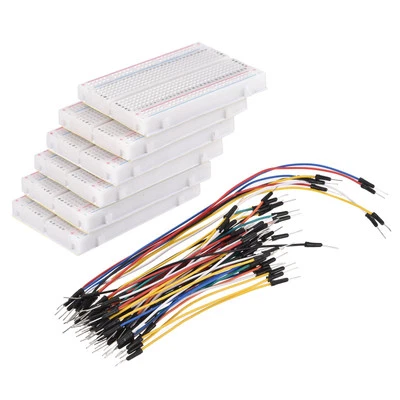 Breadboards Kit 400 Point Solderless Breadboards with Jumper Wire 2 set