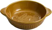 Ceramic Indigo, 3 Brothers of Cats, Relief Gratin Dish, Candy, Size: Approx. W 6.1 x D 7.5 inches (15.5 x 19 cm) (up to ears), H 1.8 inches (4.6 x 23223