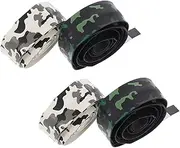 GANAZONO 4pcs Racket Grip Bands Skid Rod Sweatbands for Badminton Tennis Durable PU Material Sweat Absorbent Design Versatile Non Slip Handle Tapes for Enhanced Performance