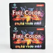 MEKER Magical Fire Color Changing Packets for Fire Pit/Campfire 12 pk Pack of 2