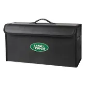 Car Trunk Storage Bag Leather Camping Box Collapsible For Land Rover Range Rover Evoque Velar Defender Discovery Freelander C-Black