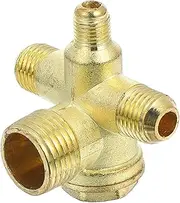 NUOBESTY Air Compressor Check Valve Accessory Ways Threaded Non Return Pneumatic Valve for Compressor Pumps Tanks Pipeline Connection Easy Maintenance Excellent Performance
