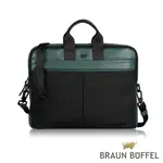 【BRAUN BUFFEL 德國小金牛】台灣總代理 雷諾瓦 公事包-黑色/BF395-67-BK