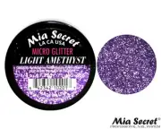 Mia Secret Nail Art Powder From MICRO GLITTER Color Set - Light Amethyst 0.25 oz