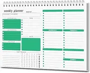 Weekly Planner Notepad Spiral Undated Weekly Goals Schedule Planner To Do List Notebook Planning Pad Calendars Organizers Habit Tracker Journal for Man & Women,52 Weeks (7.5x10.3")