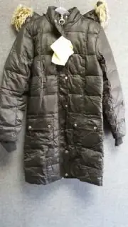 Barbour The Flyweight Wax Hooded Parka Black UK 10 LN016 HH 03