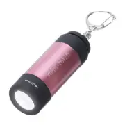 Mini Keychain Flashlight, USB Rechargeable Flashlight Torch, Pink